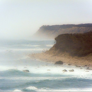 Montauk NY / Bluffs over the Sea / NY Long Island / The Hamptons Beach Photo