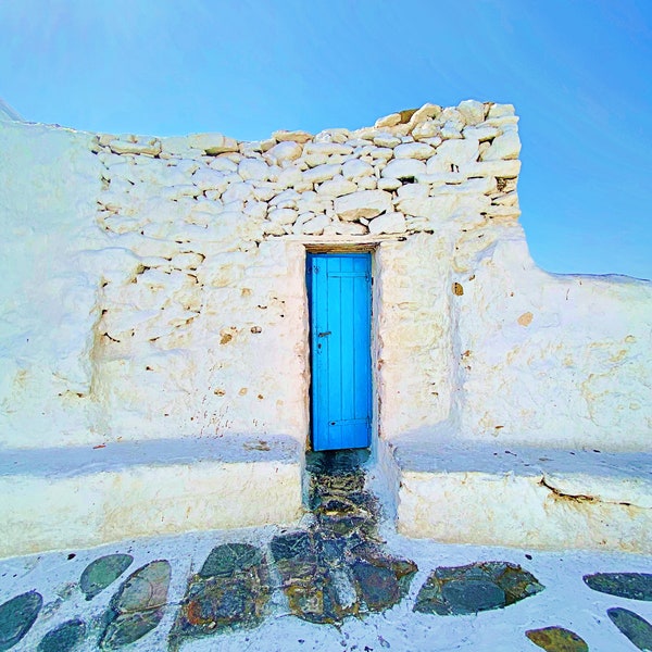 The Blue Door / Mykonos Griechenland / Fotografie
