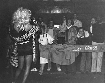 Greenwich Village Halloween Parade 1980s Photo, West Village NYC Vintage BW Print