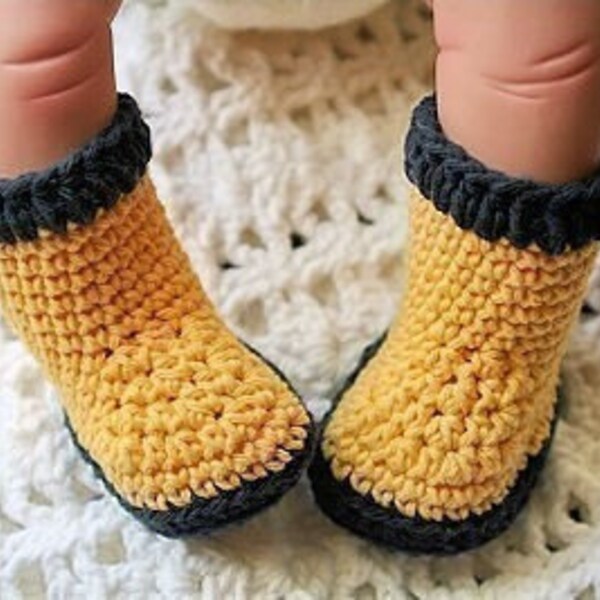 Baby Rain Boot Booties To Crochet Pattern W/Optional Cupcake  Buy Two Patterns get 3RD. Free