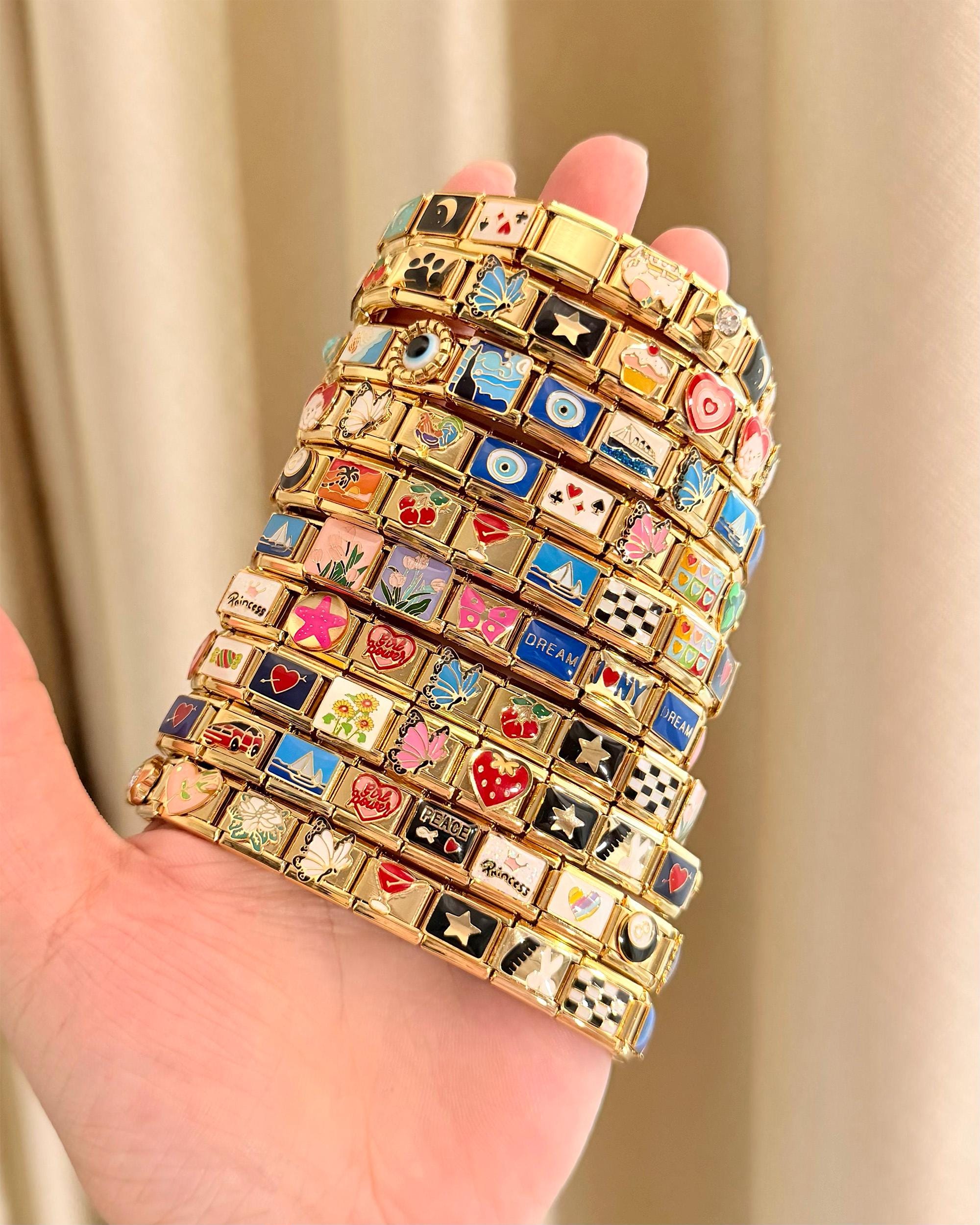 Italian charm bracelet links - Etsy 日本
