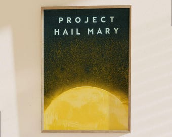 Project Hail Mary Sci-Fi Book Cover Art Print – Space Adventure Wall Decor