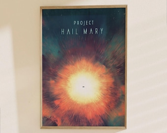 Project Hail Mary Poster - Sci-Fi Space Adventure Movie Art Print for Home Decor