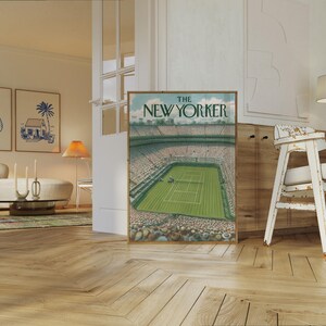 The New Yorker Tennis Poster, Wimbledon Poster, The New Yorker wall art, Tennis Magazine Poster image 6