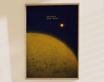 Project Hail Mary Sci Fi Poster - Space Adventure Wall Art Print, NASA Science Fiction Decor