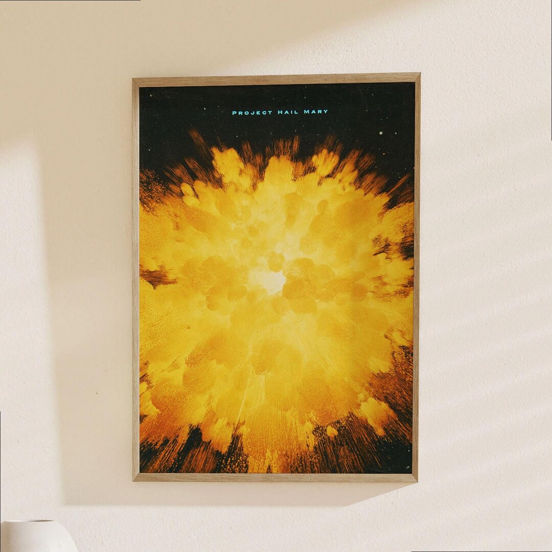 Explosion Decor Project Hail Mary Poster - Sci-fi Movie Art Print, Space Adventure ...