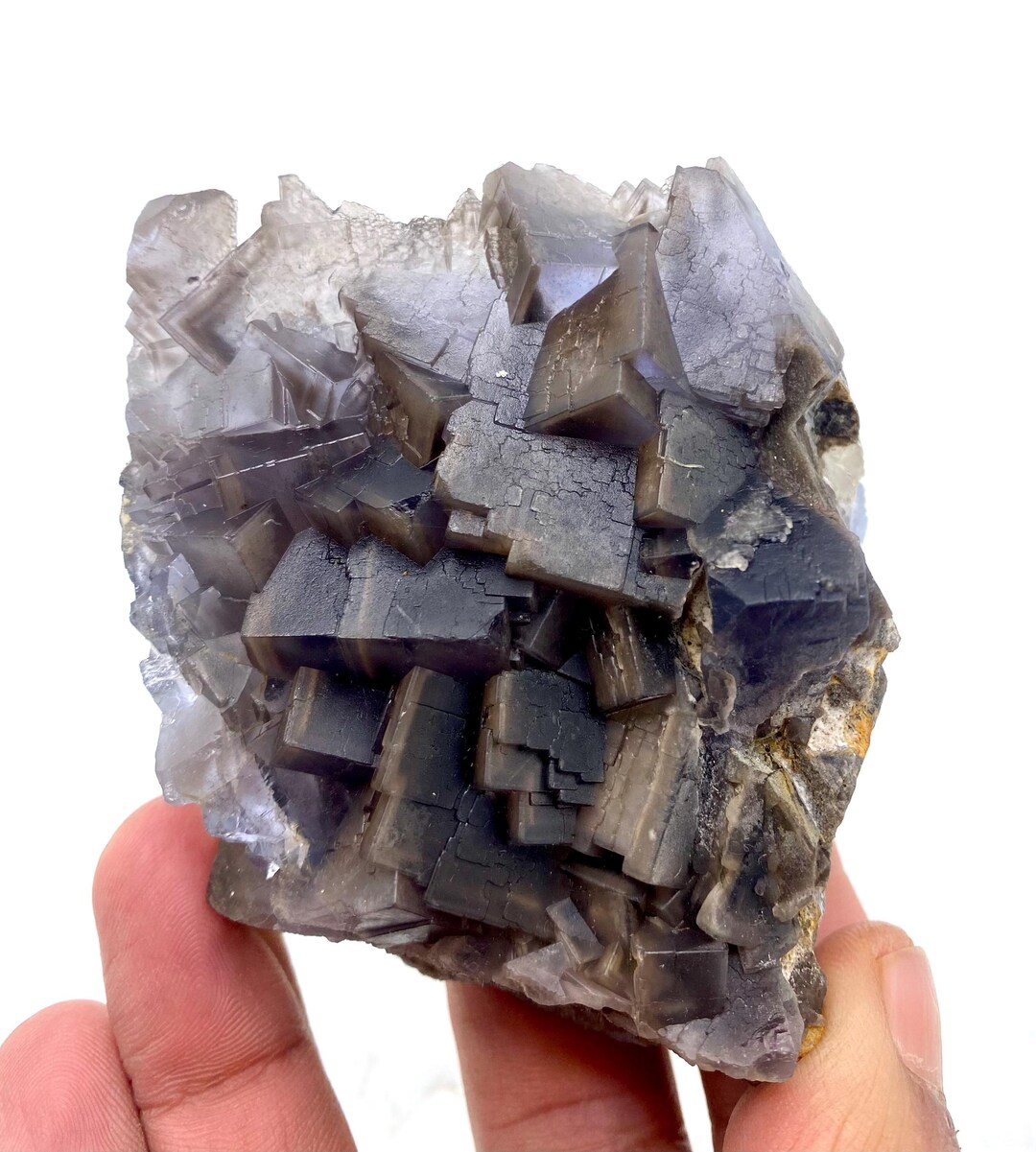 Natural Blue Line Phantom Cubic Fluorite , Pakistan Mineral Specimen ...