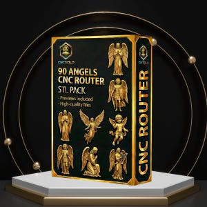 Ultimative Engel 90 Modelle STL Bundle - CNC-Fräser, Laser und 3D-Drucker Mega Pack