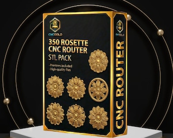 CNC pack - Rosette 350 models STL Bundle – CNC Router, Laser and 3D Printer Mega Pack