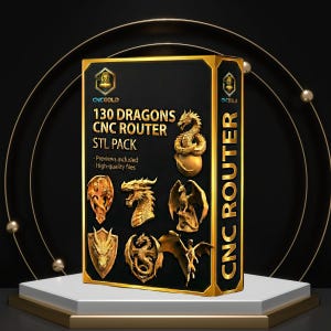 CNC pack - Dragons 130 models STL Bundle – CNC Router, Laser and 3D Printer Mega Pack