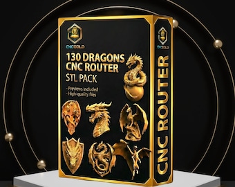CNC pack - Dragons 130 models STL Bundle – CNC Router, Laser and 3D Printer Mega Pack