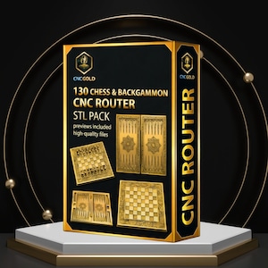 CNC pack - Chess & Backgammon 130 models STL Bundle – CNC Router, Laser and 3D Printer Mega Pack