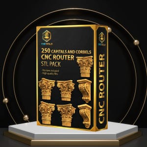Paquete CNC - Capiteles y ménsulas 250 modelos STL Bundle – Mega Pack de fresadora CNC, láser e impresora 3D