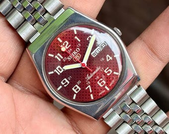Reloj de pulsera unisex Seiko 5 Vintage Automático Restaurado con Día/Fecha / Ref. 6309 Movimiento Original
