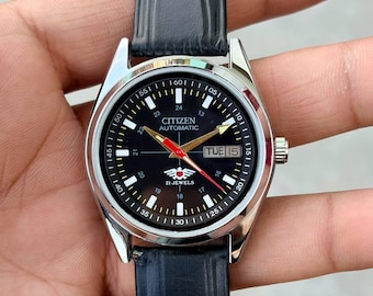 21 Jewels Citizen 8200 Vintage Automatic Day Date Refurbished Retro Japan Watch