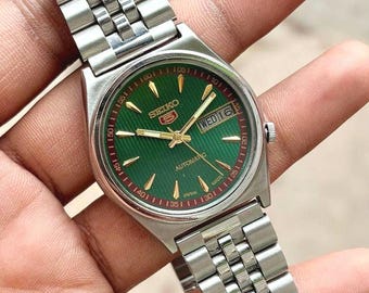 Seiko 5 Vintage Automatico Ricondizionato Giorno/Data / Ref-7009 Movimento Originale / Orologio da Polso Unisex