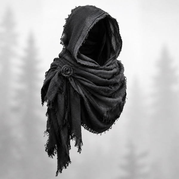Viking Cape with Hood, Norse Fantasy Cloak Shawl