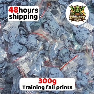Impresiones de entrenamiento de 300 g | errores de impresión | impresión fallida | slapchop | sin imprimación | miniaturas | pintura