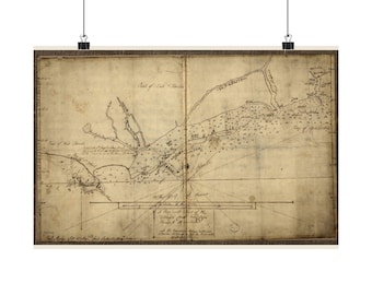 Florida-Küstenkarte als Kunstdruck | Historische Florida-Küstenkarte von 1769 | Florida-Wandbild | Antike Seekarte (mattes Poster)