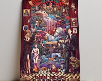 Poster di Twin Peaks, stampa murale di Dale Cooper, stampa di Kyle MacLachlan, poster di serie TV in regalo