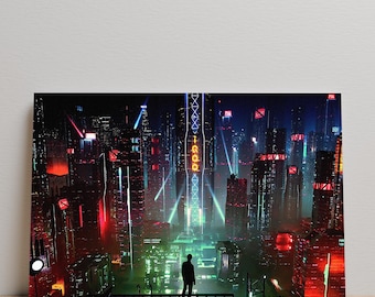 Cyberpunk Poster, Johnny Silverhand Wandkunst, ungerahmt Leinwanddruck, Gaming Room Decor, Gamer Geschenke