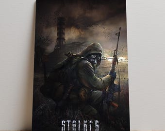 Póster de Stalker, arte mural de Shadow of Chernóbil, impresión en lienzo sin marco, decoración de videojuegos, regalo para gamers.