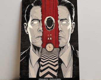 Poster di Twin Peaks, stampa murale di Dale Cooper, stampa di Kyle MacLachlan, poster di serie TV in regalo