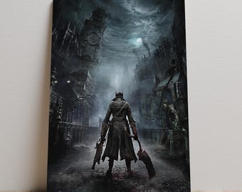 Bloodborne Poster, Dark Fantasy Decor, Unframed Canvas Print, Game Wall Art, Gift for Gamers