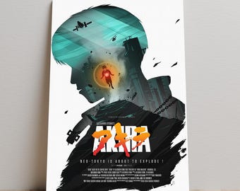 AKIRAポスター Akira。Shotaro Kinedas バイク - 古びた / 傷んだ設計図。 - Etsy 日本