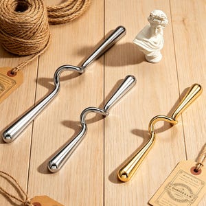 Tirador Silver Wave/Tiradores modernos y originales para armarios/Tiradores para tocadores/Tiradores para armarios roperos/Tiradores de níquel para dormitorios/Herrajes para armarios