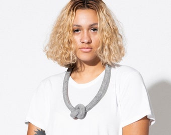 Knot Necklace - Gray