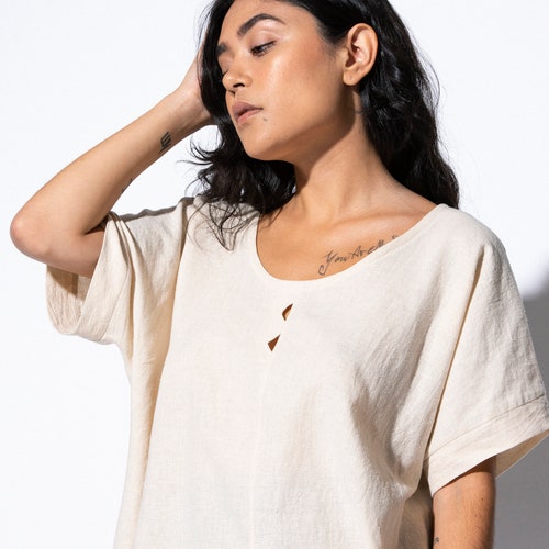triangle cut out shirt