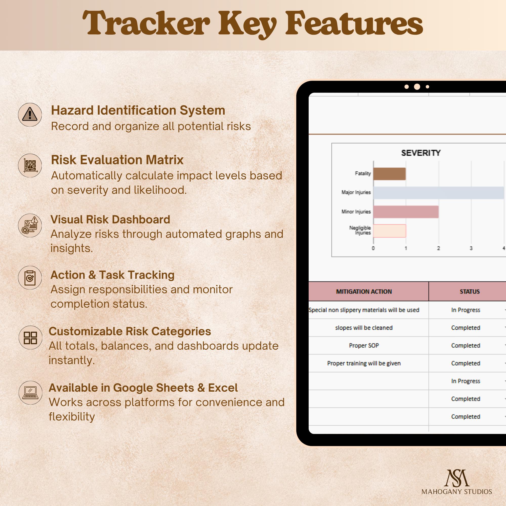 Predict Risk Management Tracker Risk Assessment Matrix Excel Google Sheets Risk Register Template ...