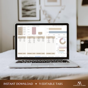 Airbnb Income and Expense Tracker Excel Light Mode Rental Property Spreadsheet Profit Loss Bookkeeping Property Management Planner