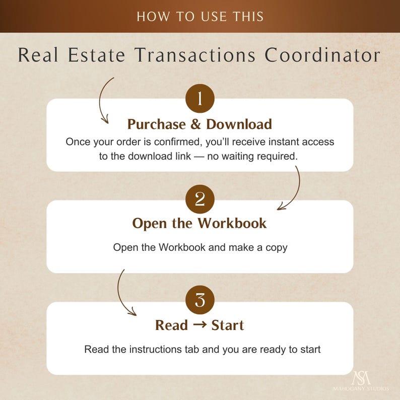 Transaction Tracker Excel Template: Real Estate Contract to Close ...