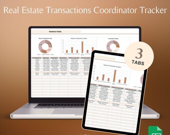 Real Estate Transaction Tracker Google Sheets Transaction Coordinator Tool Agent Performance Commission Tracker Deal Pipeline Spreadsheet
