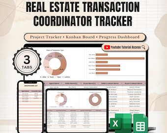 Real Estate Pipeline Google Sheets Excel Transaction Tracker Sheet Closing Manager Offer to Close Listing Workflow Admin Dashboard