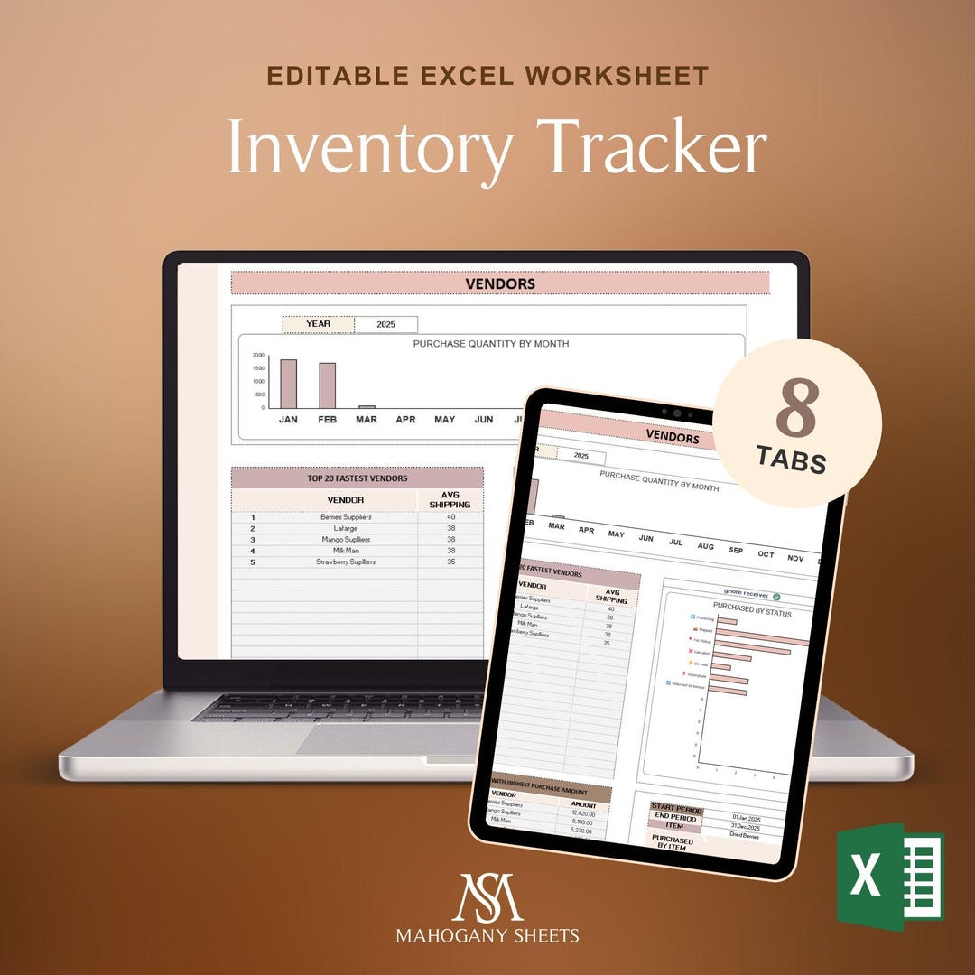 Stock Tracker Worksheet.pdf Inventory Stock Tracker Spreadsheet for Excel Light Mode Inventory ...