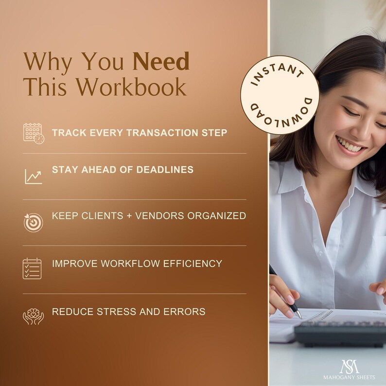 Transaction Tracker Excel Template: Real Estate Contract to Close ...