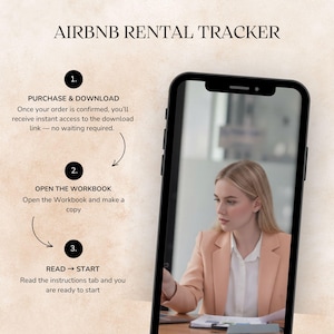 Airbnb Income and Expense Tracker Excel Light Mode Rental Property Spreadsheet Profit Loss Bookkeeping Property Management Planner