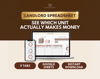 Landlord Spreadsheet for Apartment and Condo Units, Google Sheets Rental Income Expense Tracker