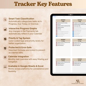 Daily Weekly Monthly To Do List Spreadsheet Google Sheets Light Mode Task Tracker Productivity Planner Calendar Dashboard