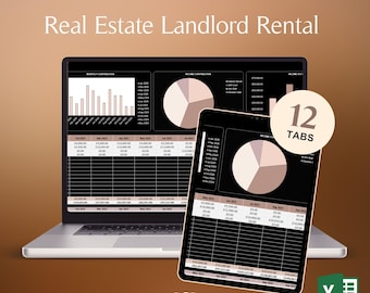 Landlord Rental Property Tracker Spreadsheet Excel Dark Mode Rental Income Expense Tracker Rental Profit Dashboard Multi Property Management