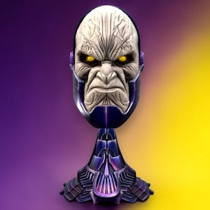 STL File for 3D Printing Dark Alien Bust | Sci-Fi Villain Head Sculpture