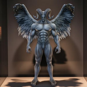 3D STL Dark Seraphim – Fallen Angel Demon Statue | Fantasy Model for Resin & FDM Printing