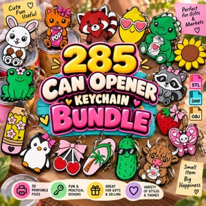 285 Can Opener Keychain STL Files | 2-in-1 Tab Opener Mega Bundle (Digital Download)