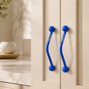 Unique Curved Pull, Kids Room Decor Handle, Colorful Drawer Pull Creative