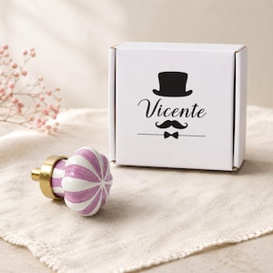 Ceramic Drawer Knob, Brass Pumpkin Cabinet Handle, Purple Closet Knobs