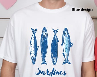 Sardines Graphic Tee | Retro European Style Foodie Shirt