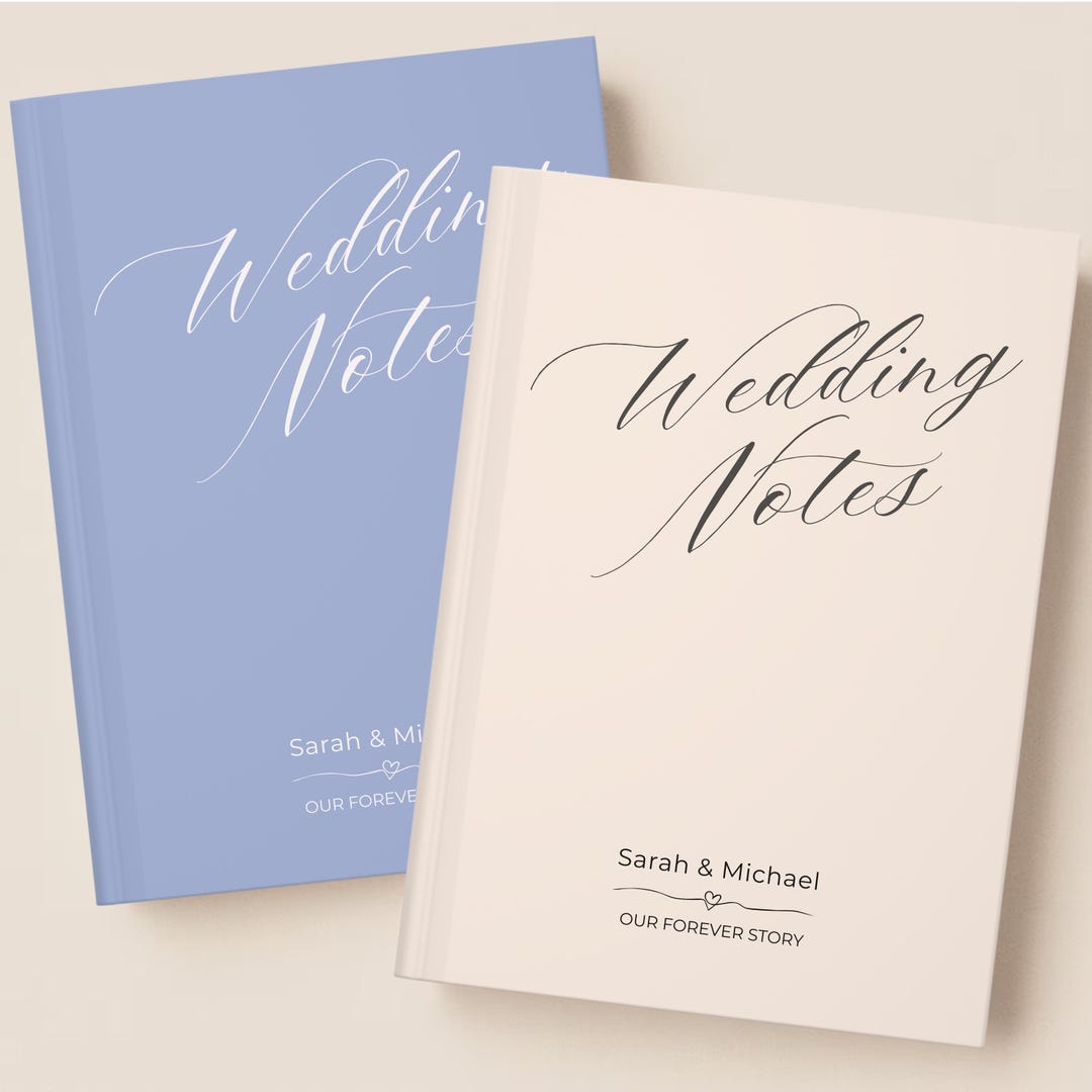 Notepage Wedding Personalized Engagement Notebook - Wedding Notes Journal, Engagement ...